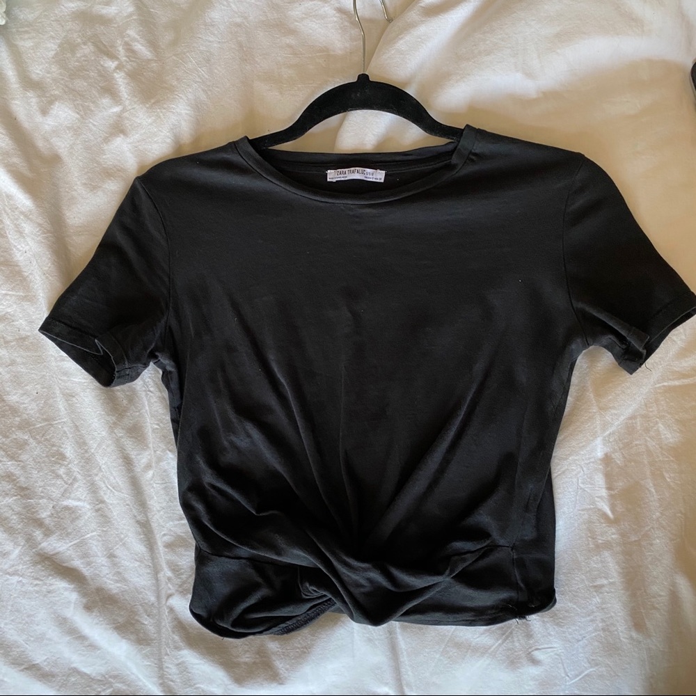 ZARA BASIC Crop Tee